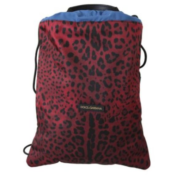 DOLCE & GABBANA  Red Leopard Adjustable Drawstring main image 5